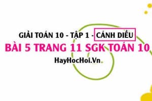 Giải bài 5 trang 11 Toán 10 tập 1 SGK Cánh Diều